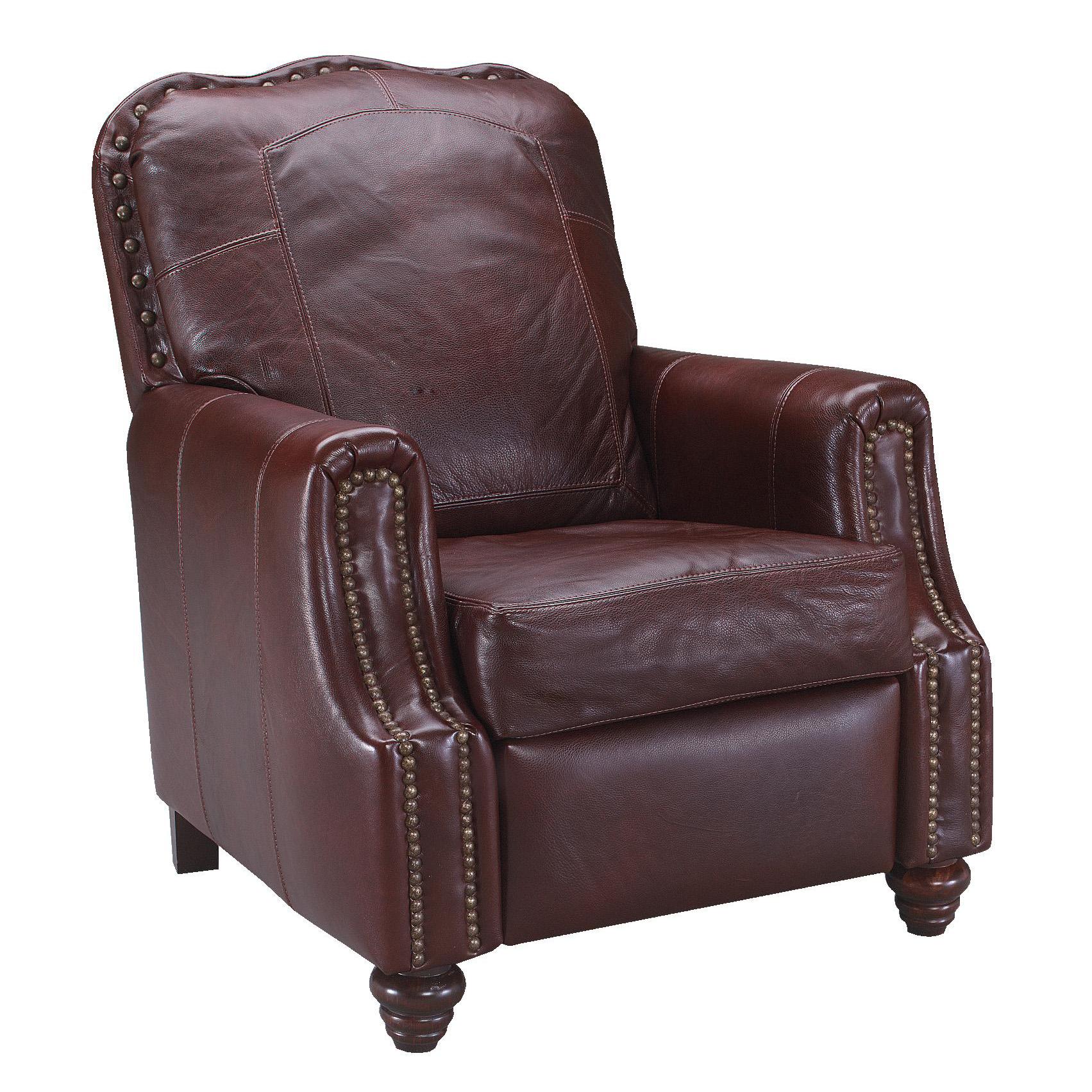 Klaussner High Leg Recliners Gabby High Leg Recliner with Nailhead Trim